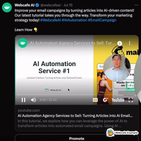 Alerta de tuit de YouTube con IA 